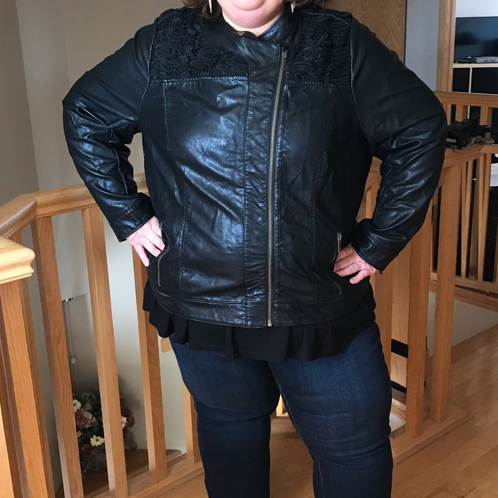 Torrid black leather jacket